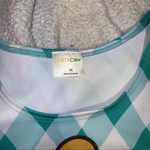 OOAK CUSTOM ARTS COW x NINTENDO Animal Crossing ACNH Woman’s Dress - Picture 3 of 4